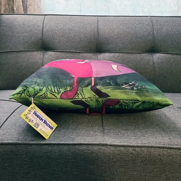 NEW Wizards Duel Sword In the Stone Merlin Mad Madame Mim 18x18 Throw Pillow Inc - Picture 6 of 7